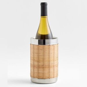 Crate&Barrel SS/Rattan Wine Chiller